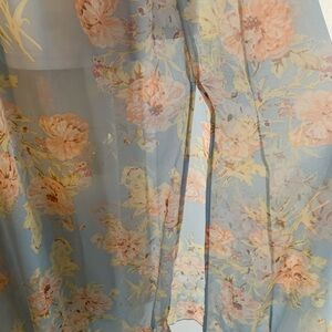 Aakaa Blue Floral Maxi Dress